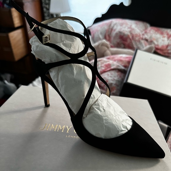 NWT - Jimmy Choo Lancer 85 (black suede) - Picture 3 of 5